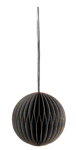 Szürke papír karácsonyfadíszek 7 cm, 4 db-os készlet