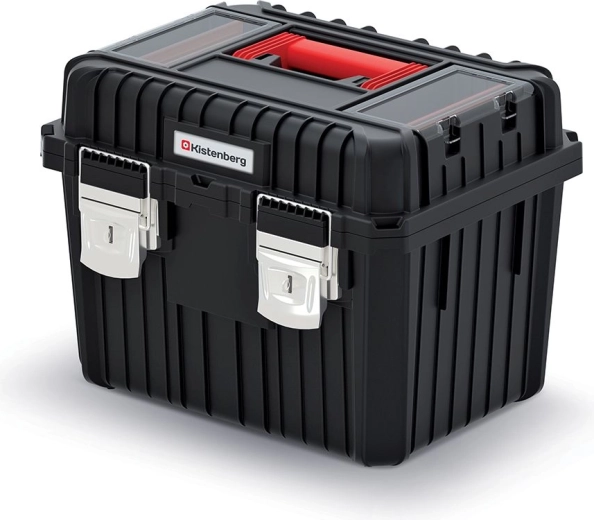 Szerszámos koffer fémzárakkal HEAVY 445 × 360 × 337 mm, fekete