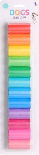DOGS kutyaürülék-gyűjtő zacskók, PE, színmix, 240 db