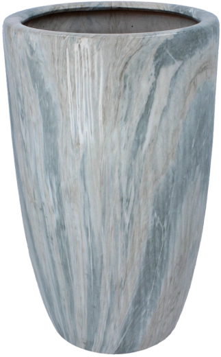 Márványhatású kerámia kaspó 24 × 24 × 40 cm