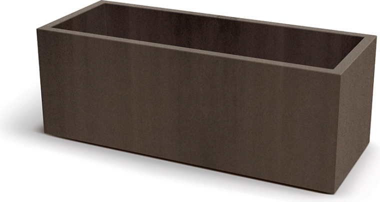 CUBLA CASE 98 cm-es, kortenacél dekoros virágláda
