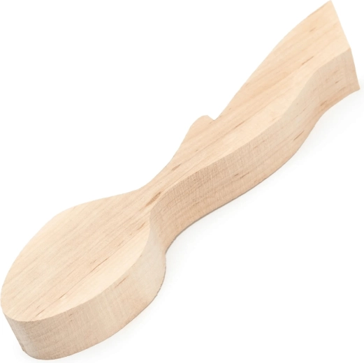 BeaverCraft kanálfaragó előforma – levél alakú, égerfából