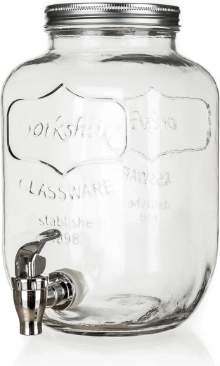 BRISA 4 l üveg italadagoló csappal és fém fedéllel