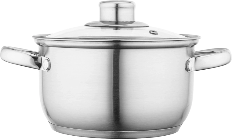 Fabio rozsdamentes acél lábas fedővel 16 cm, 1,9 l