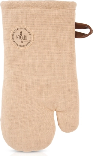 Pamut konyhai edényfogó mágnessel, bézs, 32 cm