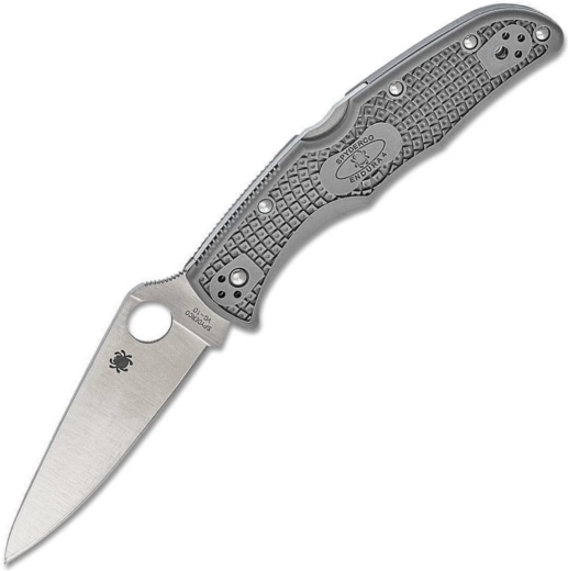 Spyderco Endura 4 Flat Ground zsebkés 9,5 cm, szatén, szürke, FRN