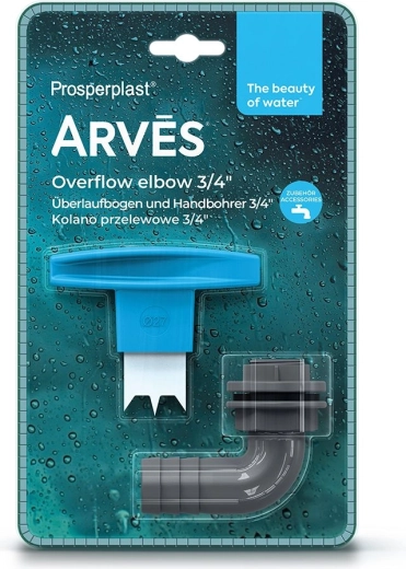 3/4" túlfolyó könyök esővízgyűjtő hordóhoz kézi 27 mm-es fúróval