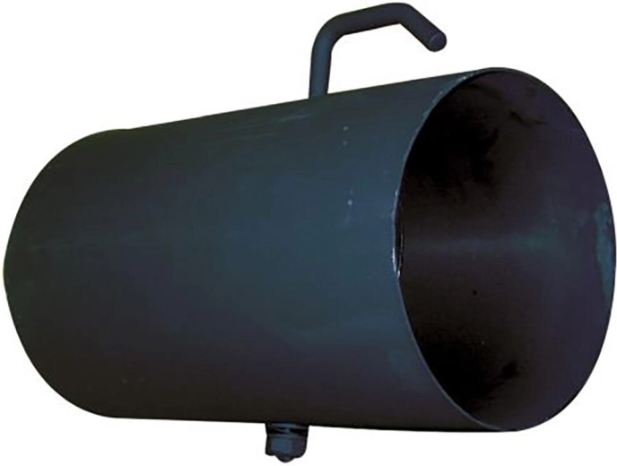 Füstcső csappantyúval 125 mm, 250 mm hossz, fekete