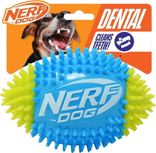 Nerf Dog sípoló focilabda tüskékkel, 15 cm