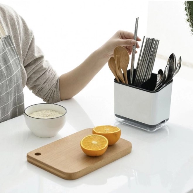 Evőeszközszárító a mosogatóba, rendező - fekete