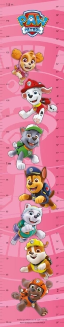 PAW PATROL rózsaszín növekedésmérő