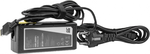 Green Cell Pro 65W 20V 3,25A hálózati adapter Lenovohoz Slim Tip csatlakozóval