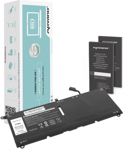 Movano DXGH8 G8VCF akkumulátor Dell XPS 13 9370 és 9380 készülékekhez, 5500 mAh (41 Wh)