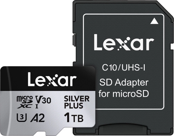 Lexar Silver Plus microSDXC 1 TB memóriakártya SD-adapterrel