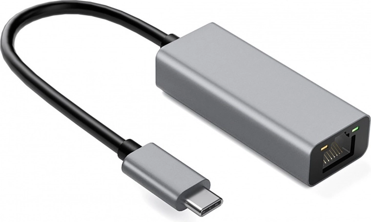 Alumínium USB‑C – RJ45 gigabites adapter