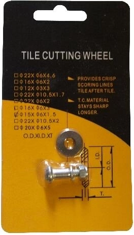 Keményfémből készült csere vágókerék 16 × 1,5 mm, furatátmérő 6 mm