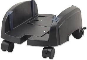 mobil számítógépház alatti mobil állvány, állítható 155–255 mm, fekete