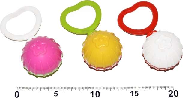 Szív mintás gömb csörgő