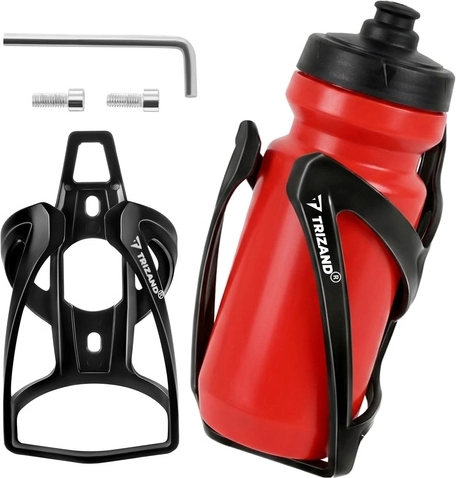 TRIZAND kerékpáros kulacstartó, fekete, univerzális