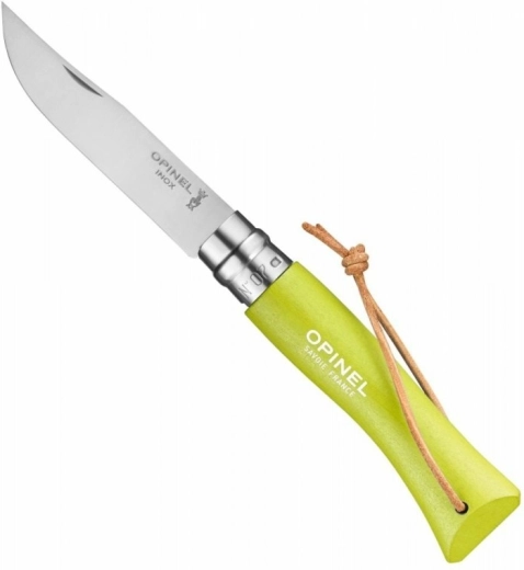 Opinel N°07 Trekking Anise zsebkés 8 cm, világoszöld, bükkfa