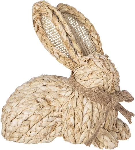 Dekoratív fonott nyúlfigura 16 cm
