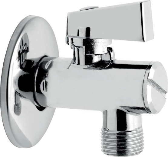 Sarokszelep szűrővel és fém karral 1/2" x 3/8", króm