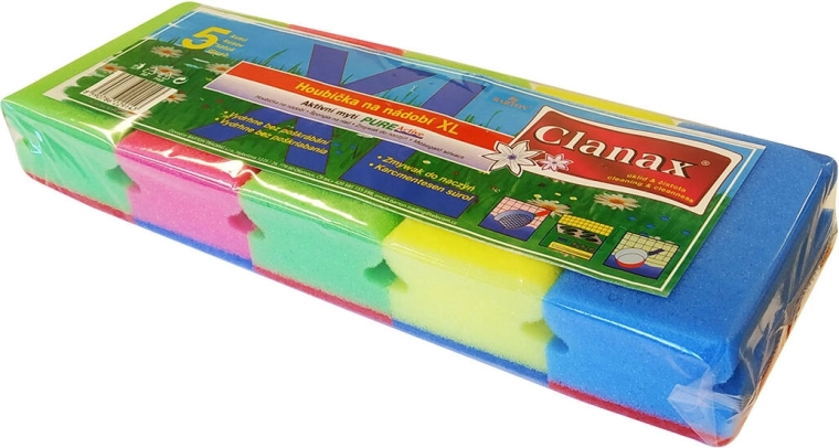 Formázott mosogatószivacs XXL 12 × 7 × 4,5 cm, 5 db