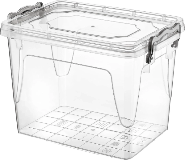 Műanyag élelmiszertartó doboz 2,7 l klipszes fedéllel