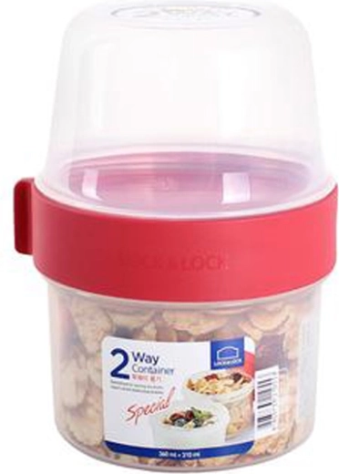 Lock&Lock 2 az 1-ben, két rekeszes ételtároló doboz 670 ml