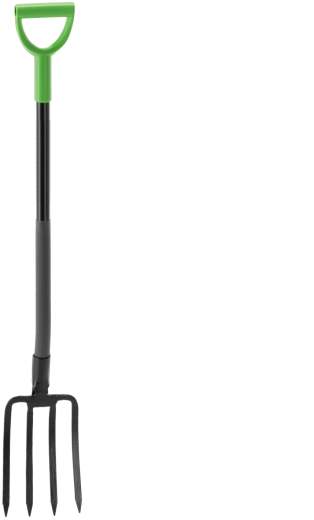 Lapos kerti villa, 4 foggal, 120 cm acél nyéllel