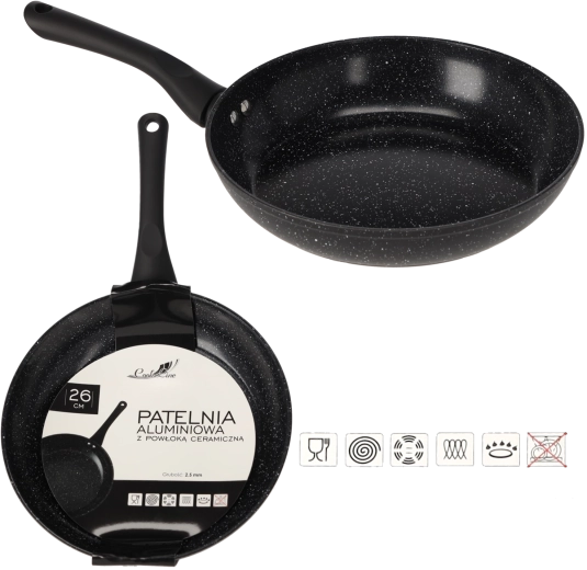 26 cm-es alumínium serpenyő kerámia bevonattal indukcióhoz