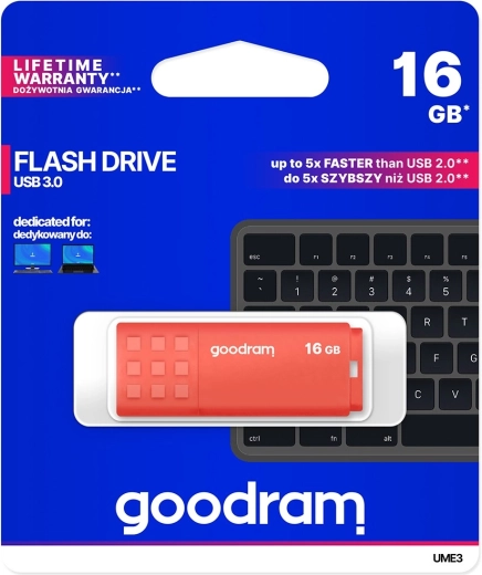 GOODRAM UME3 16 GB USB 3.0 narancssárga USB flash meghajtó