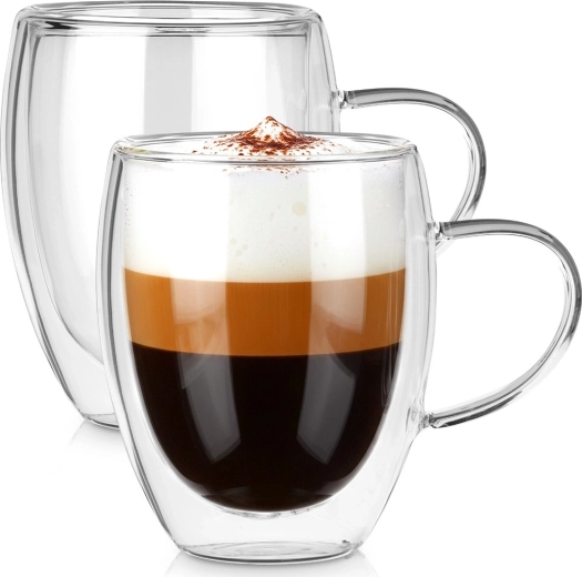 Kétszárnyú falú termos pohár 320 ml, 2 db