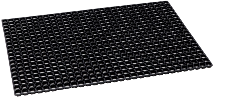 Gumírozott, áttört bejárati lábtörlő 80 × 120 cm, fekete