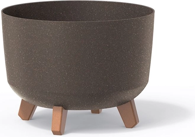Gracia Standard Eco Wood lábas virágcserép lábakkal 34 cm – kávé