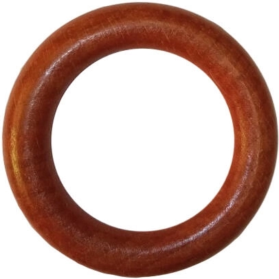 Fa függönykarikák kampóval, cseresznye (10 db)