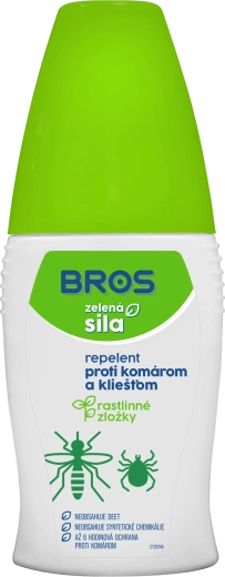 Bros Zöld erő rovarriasztó szúnyogok és kullancsok ellen 50 ml