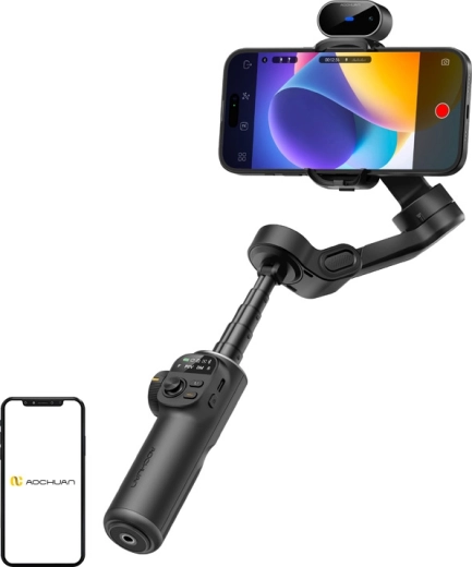 AOCHUAN Smart X2 okostelefon-stabilizátor AI szenzorral, fekete