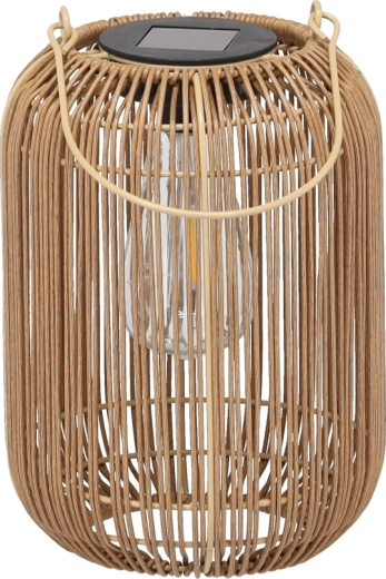 Napelemes kerti lampion 24 cm barna