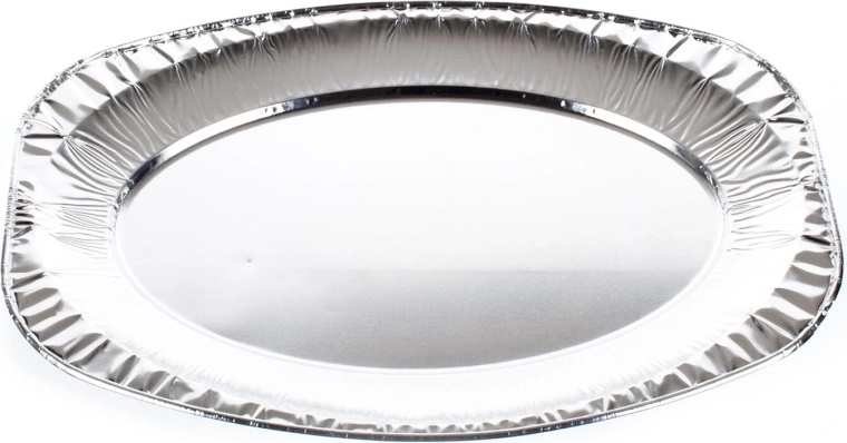 Ovális alumínium tálcák tálaláshoz 43,5 × 29 cm, 2 db