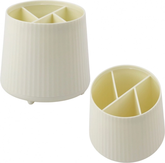 Multifunkcionális kozmetikai és irodai szervező bézs színben