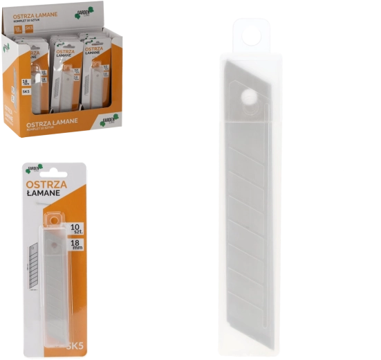 Készlet 10 törhető pengéből 18 mm SK5