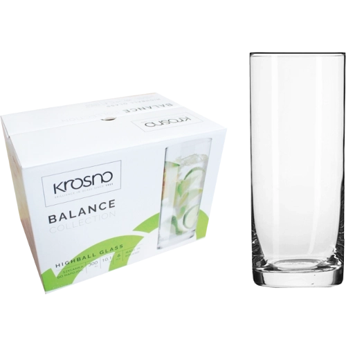 KROSNO Balance magas long drink pohárkészlet 300 ml – 6 db