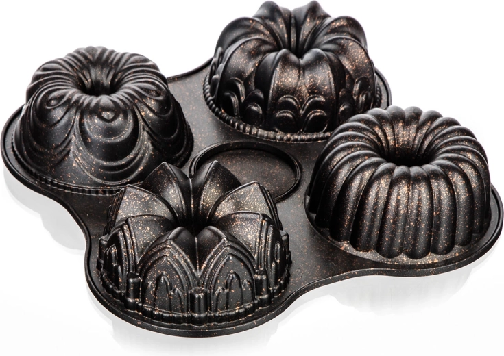 4 darabos MAJESTIC Margarita kuglófformák 14 cm, tapadásmentes felülettel