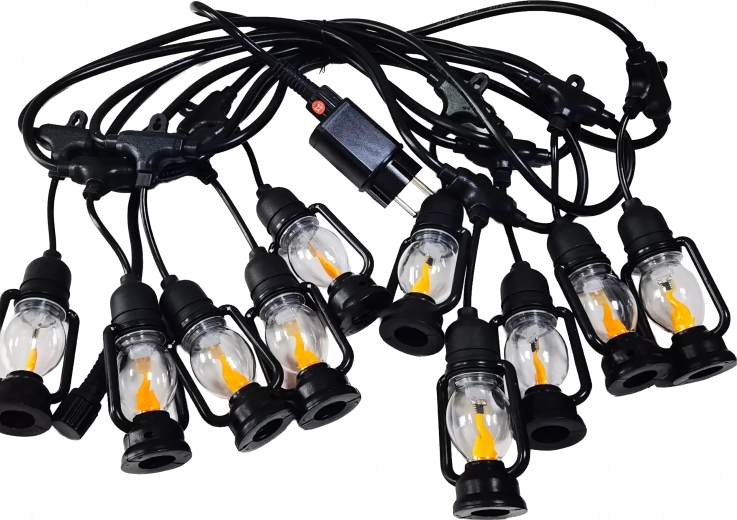 LED fényfüzér lámpáskákkal, 5 m, meleg fehér