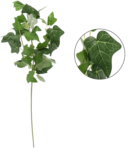 Műág zöld levelekkel 63 cm