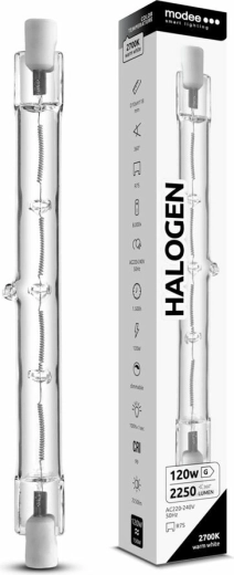 Modee halogén izzó R7S 118 mm 120 W meleg fehér, szabályozható