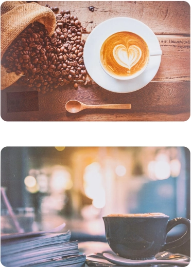 Coffee alátét 43 × 28 cm, polipropilén, vegyes minták