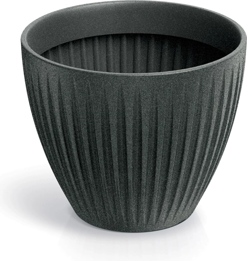 Latia Round virágtartó 40 cm – fekete gránit