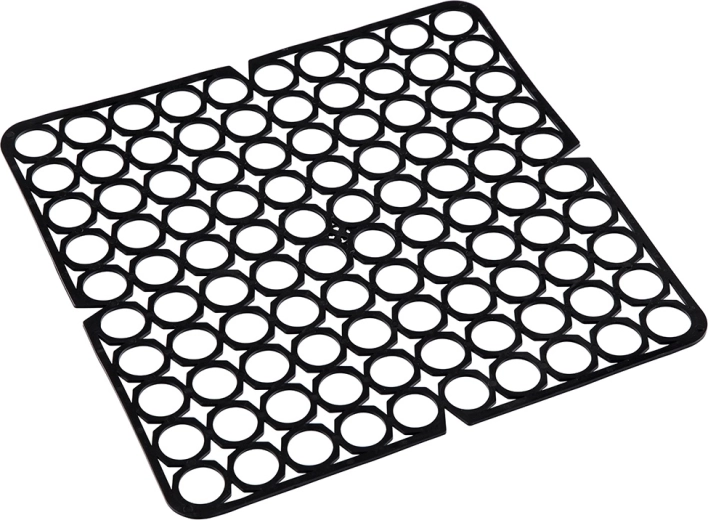 Rugalmas mosogatótálca rács 27,5 × 27,5 cm, fekete
